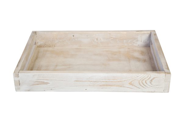 Square wooden tray